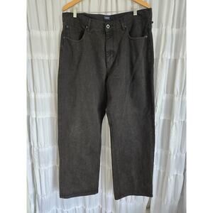 Sean John Mens Y2k 38x32 Black Original Garvey Dark Wash Denim Jeans Loose Baggy